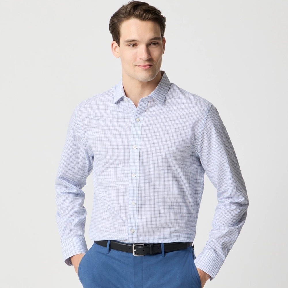 NWT J. Crew Factory Men's Wrinkle-Free Dress Shirt Slim Fit Small